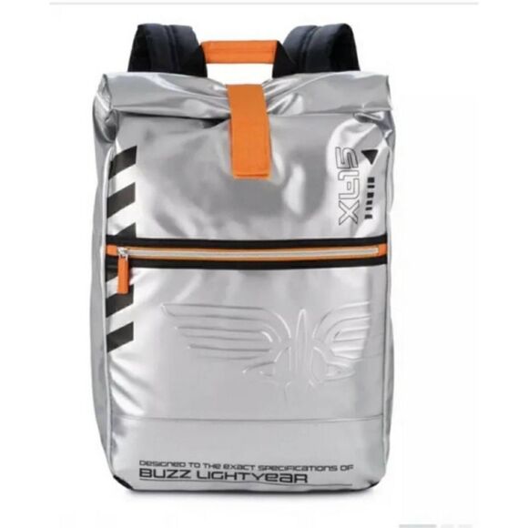 DISNEY STORE Toy Story Buzz Lightyear Silver Backpack Back Pack NWT - Picture 1 of 14